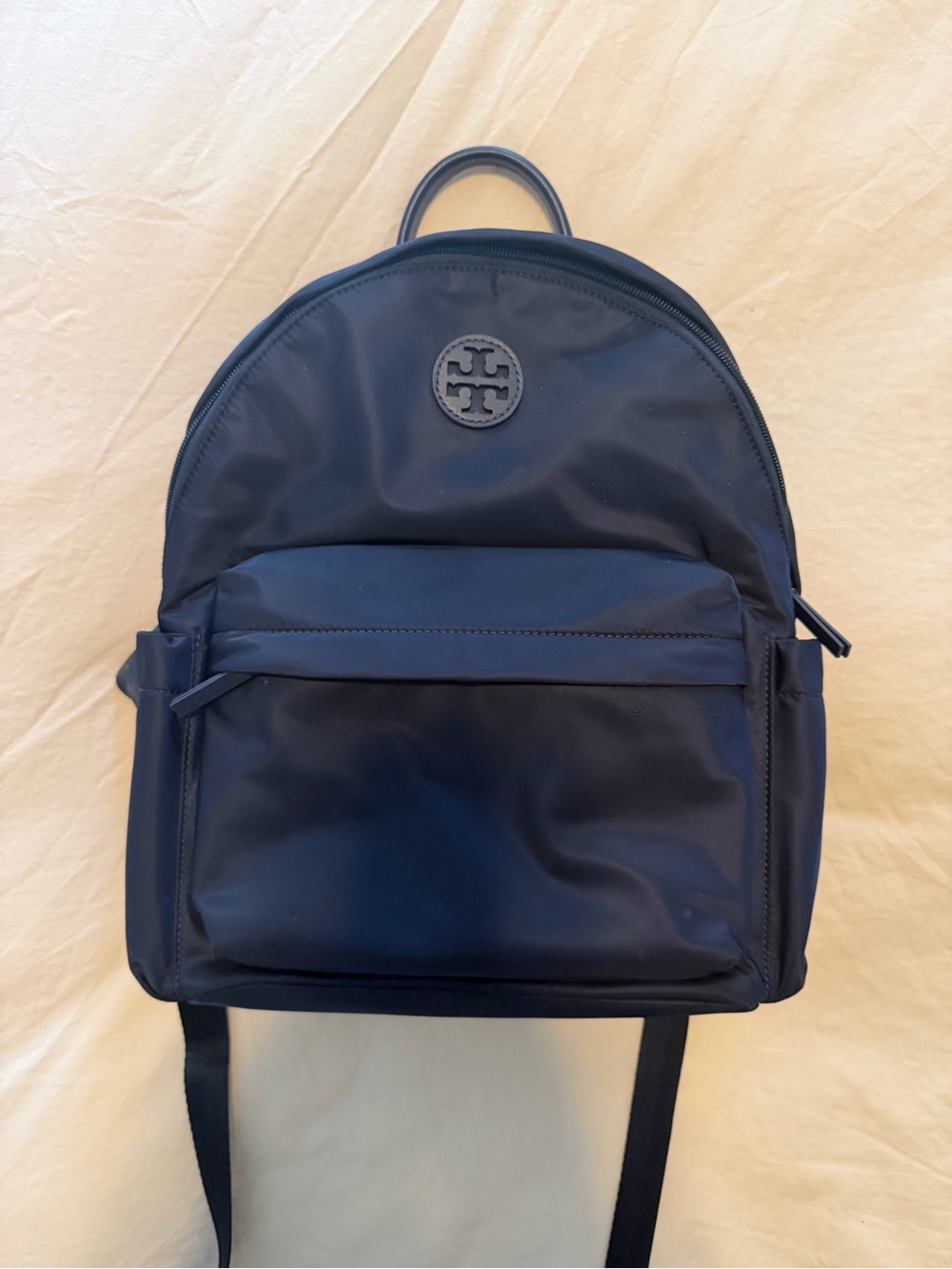 Tory Burch Ella Navy Nylon Backpack